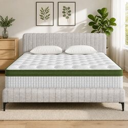 Durable King Bed Frame with Pocket Coil Mattress