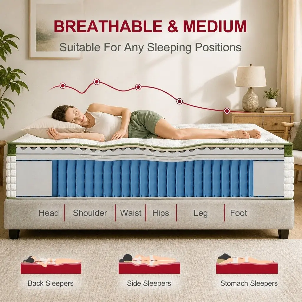 King Bed Frame with Pocket Coil Mattress