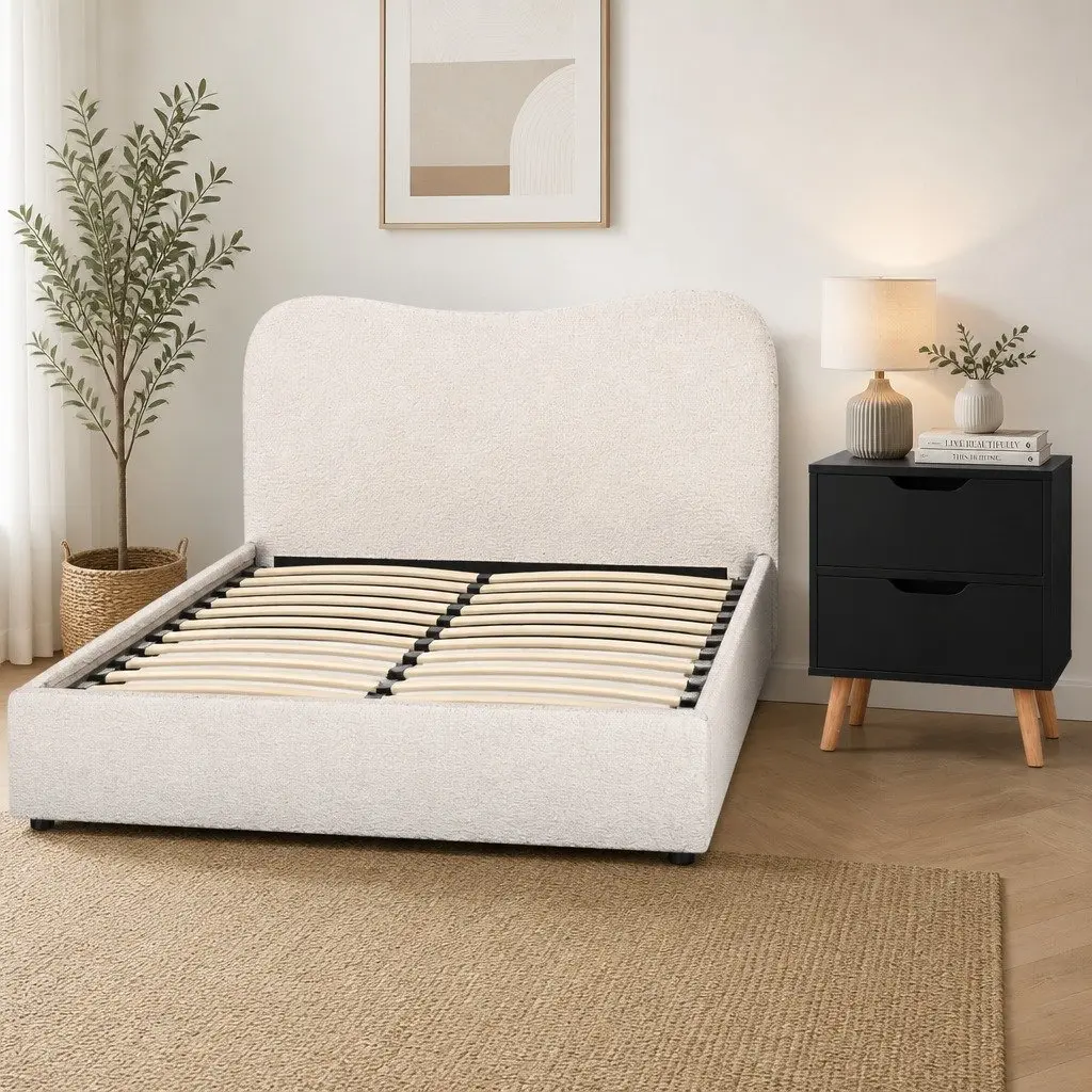 Double Bed Frame and Bedside Table Set