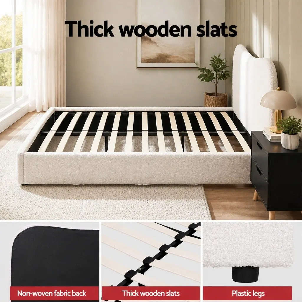 Double Bed Frame and Bedside Table Set