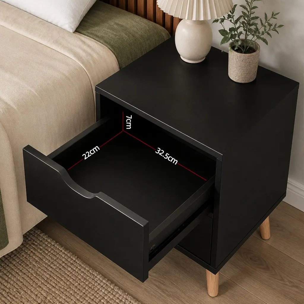 Double Bed Frame and Bedside Table Set