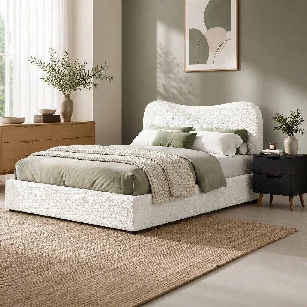 Double Bed Frame and Bedside Table Set
