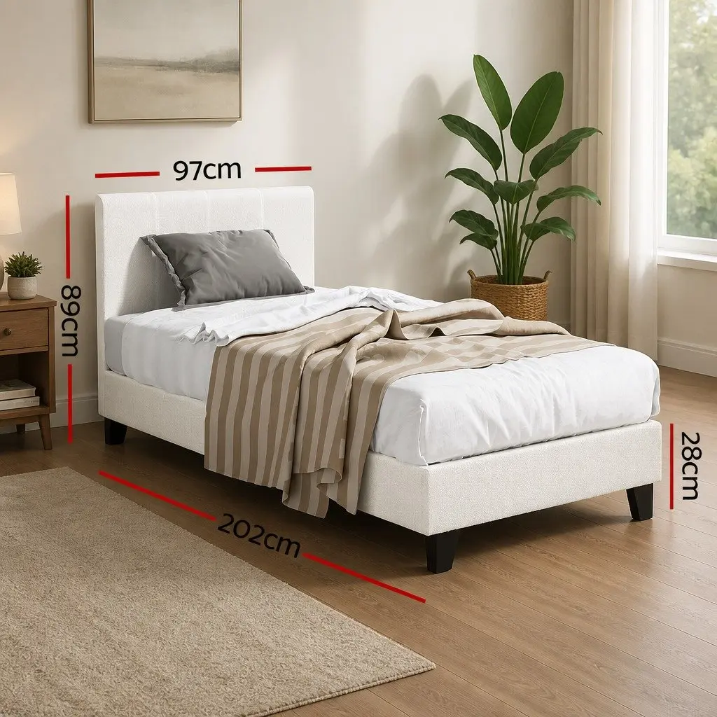Single Bed Frame with Hybrid Mattress Bundle
