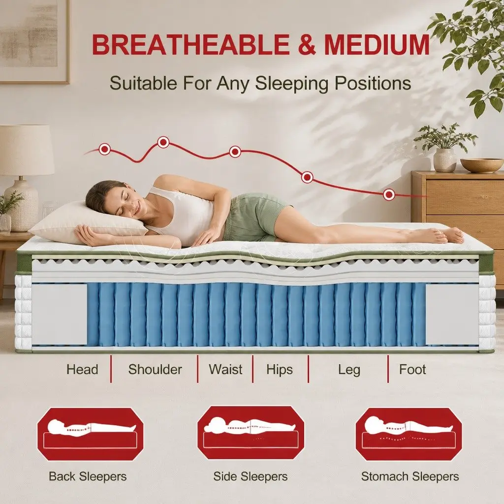 Single Bed Frame with Hybrid Mattress Bundle