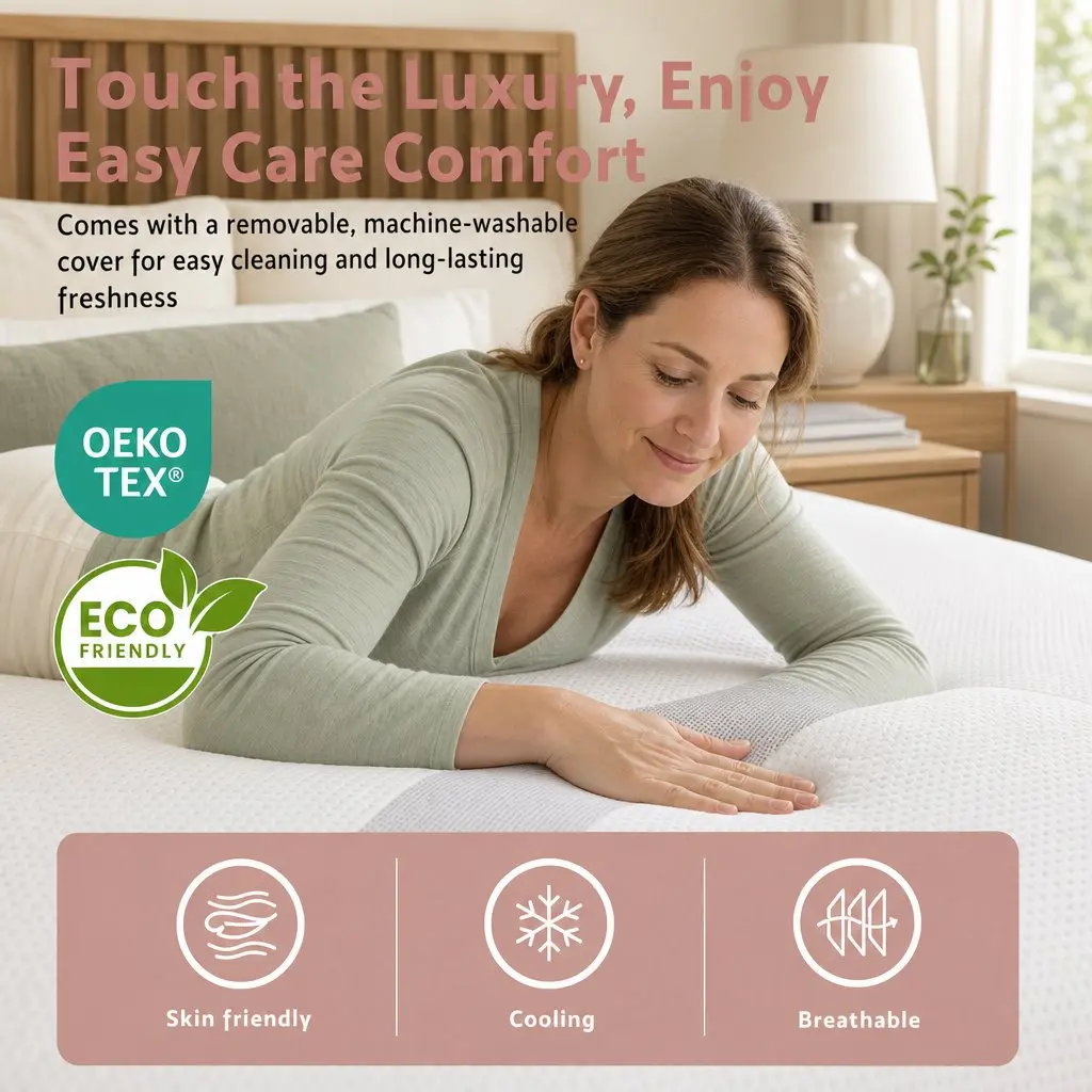 King Single Bed Frame Wood Pink Velvet 216cm x 114cm x 105cm with 20cm Memory Foam Mattress