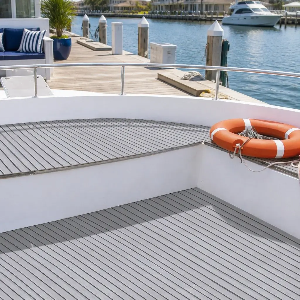 Light Grey Anti-Slip EVA Foam Boat Flooring Mat 240x90cm