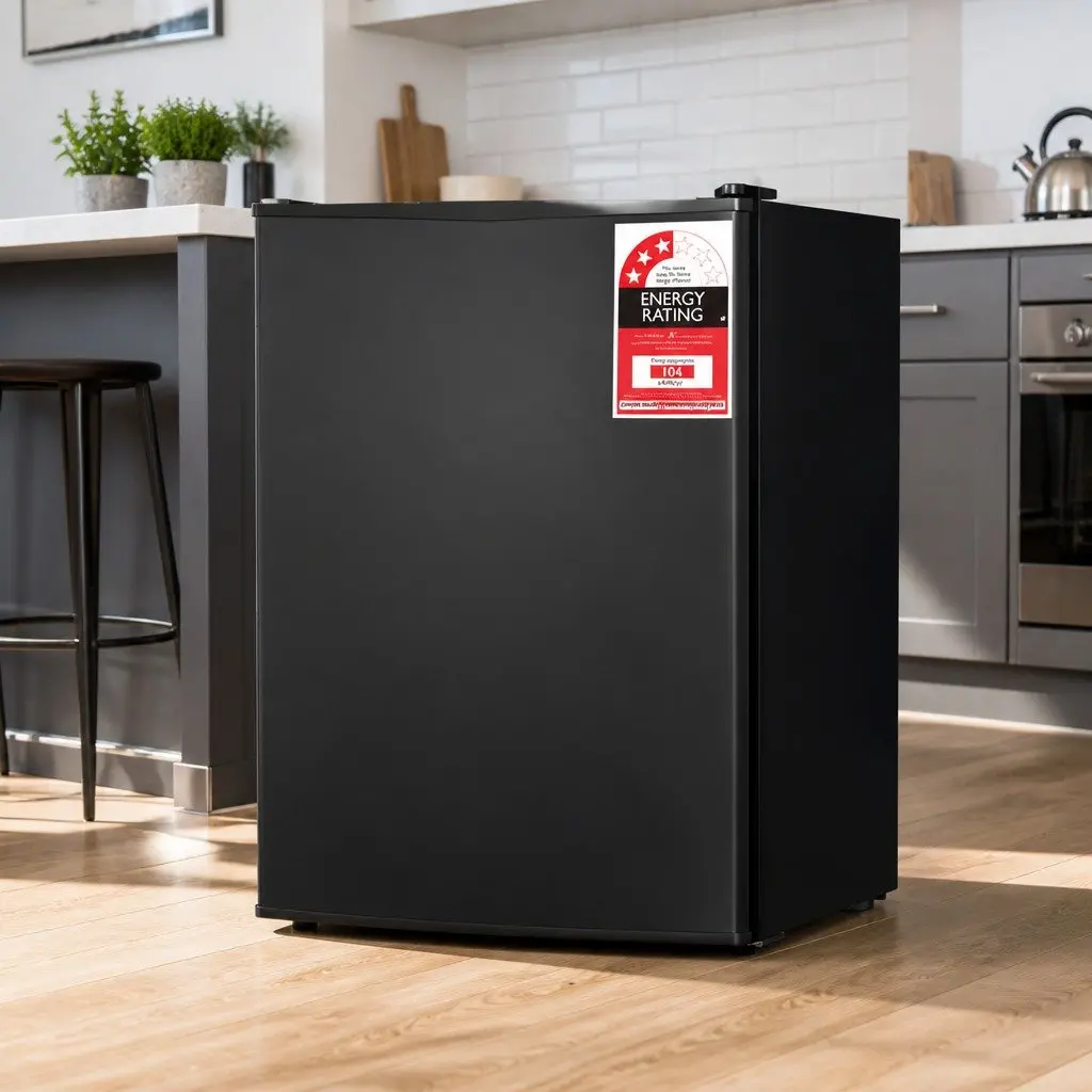 70L Portable Bar Fridge Black Compact Mini Cooler Chiller for Home Office