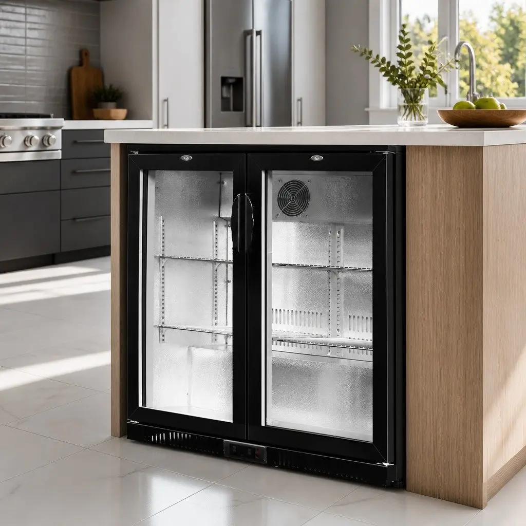 198L Commercial Bar Fridge with Glass Doors