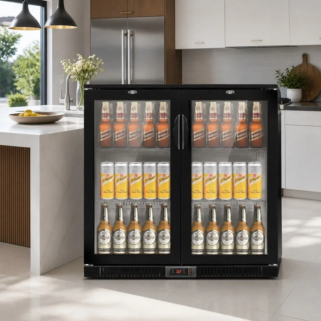 198L Commercial Bar Fridge with Glass Doors