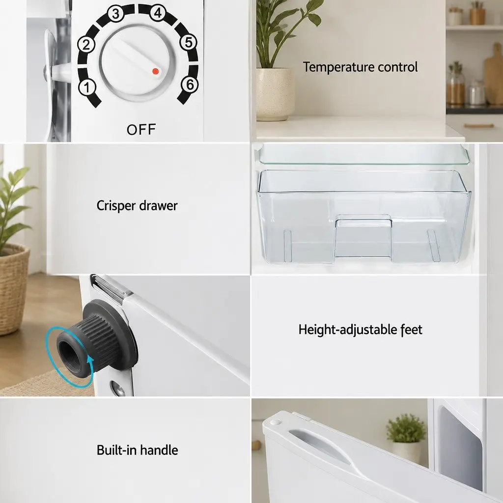 Bar Fridge Portable 95L Compact White Cooler Chiller Refrigerator