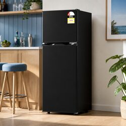 Compact Two-Door Mini Fridge Freezer 122L Black