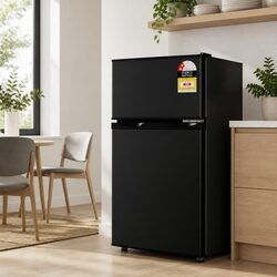 Compact Black Mini Freezer with Twin Temperature Zones