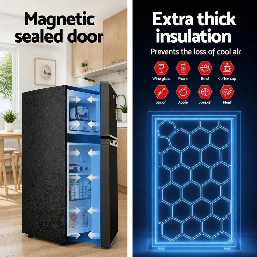 Black Mini Freezer with Twin Temperature Zones