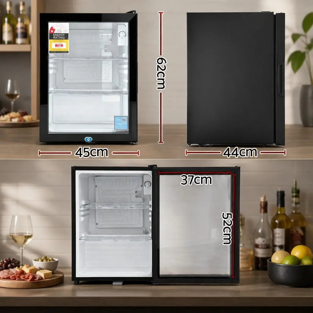 56L Bar Fridge with Glass Door for Refreshments