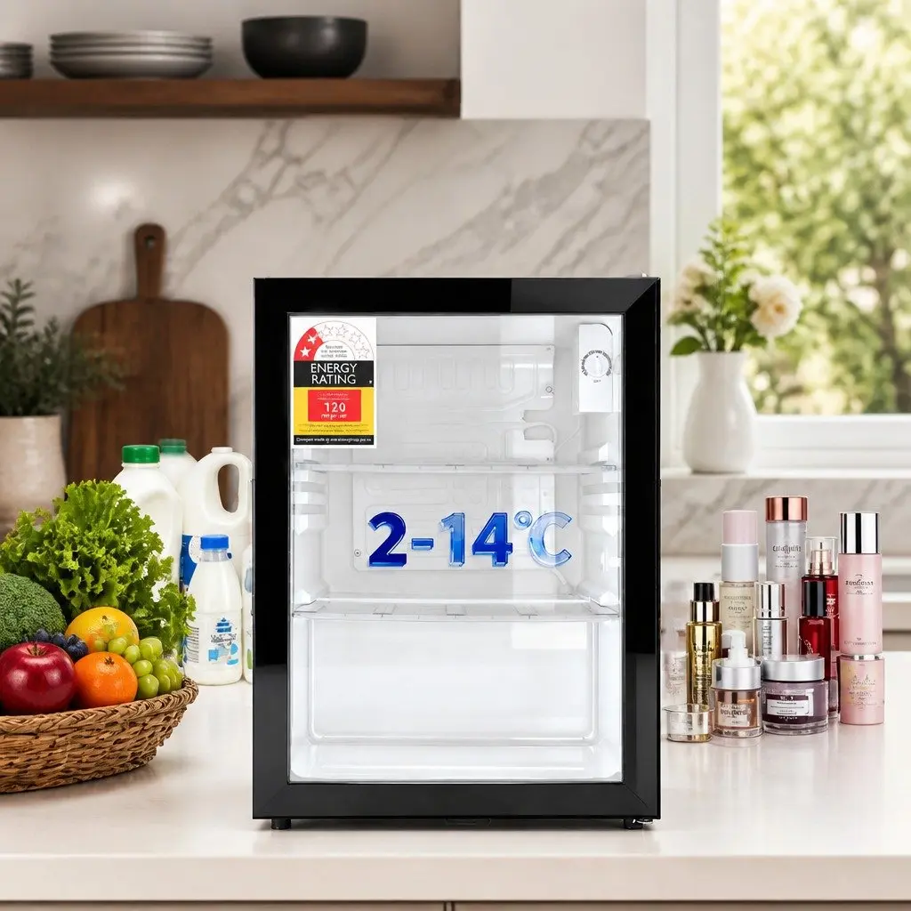 56L Bar Fridge with Glass Door for Refreshments