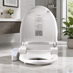 Electric Bidet Toilet Seat Cover Auto Smart Water Wash Dry Panel Control White