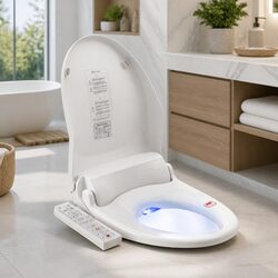 Premium Electric Bidet Toilet Seat Cover White V Shape