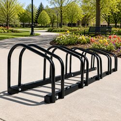 Bike Stand Rack Floor Parking Holder Storage for 5 Bicycles Freestanding Black