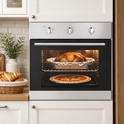 70L Stainless Steel Built-in Electric Wall Oven 60cm