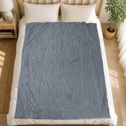 Lightweight Grey Cooling Blanket 240x210cm for Summer