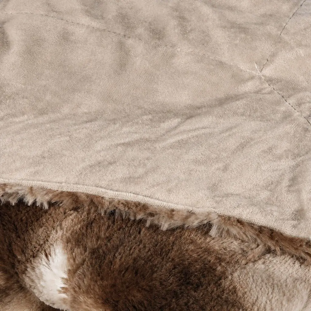 Double-Sided Tie-Dye Blanket in Brown, 152cm x 203cm