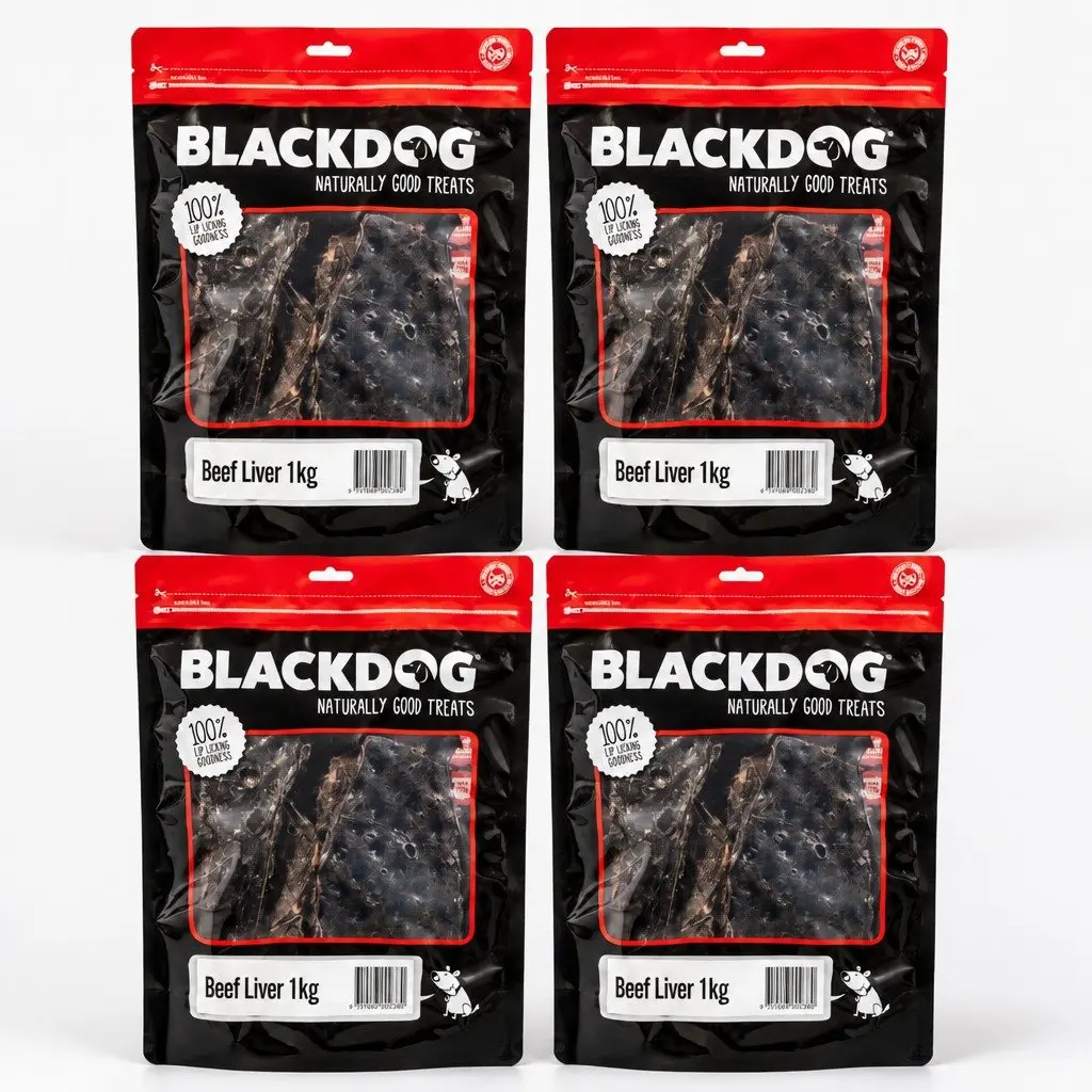 Air-Dried Beef Liver Dog Treats 1kg x4