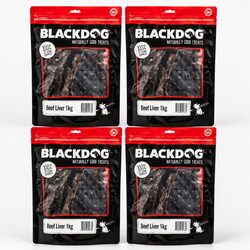 High-Quality Air-Dried Beef Liver Dog Treats 1kg x4