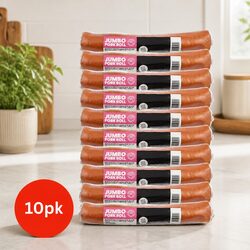 Premium Jumbo Pork Rolls Dog Chews for Medium Large Dogs