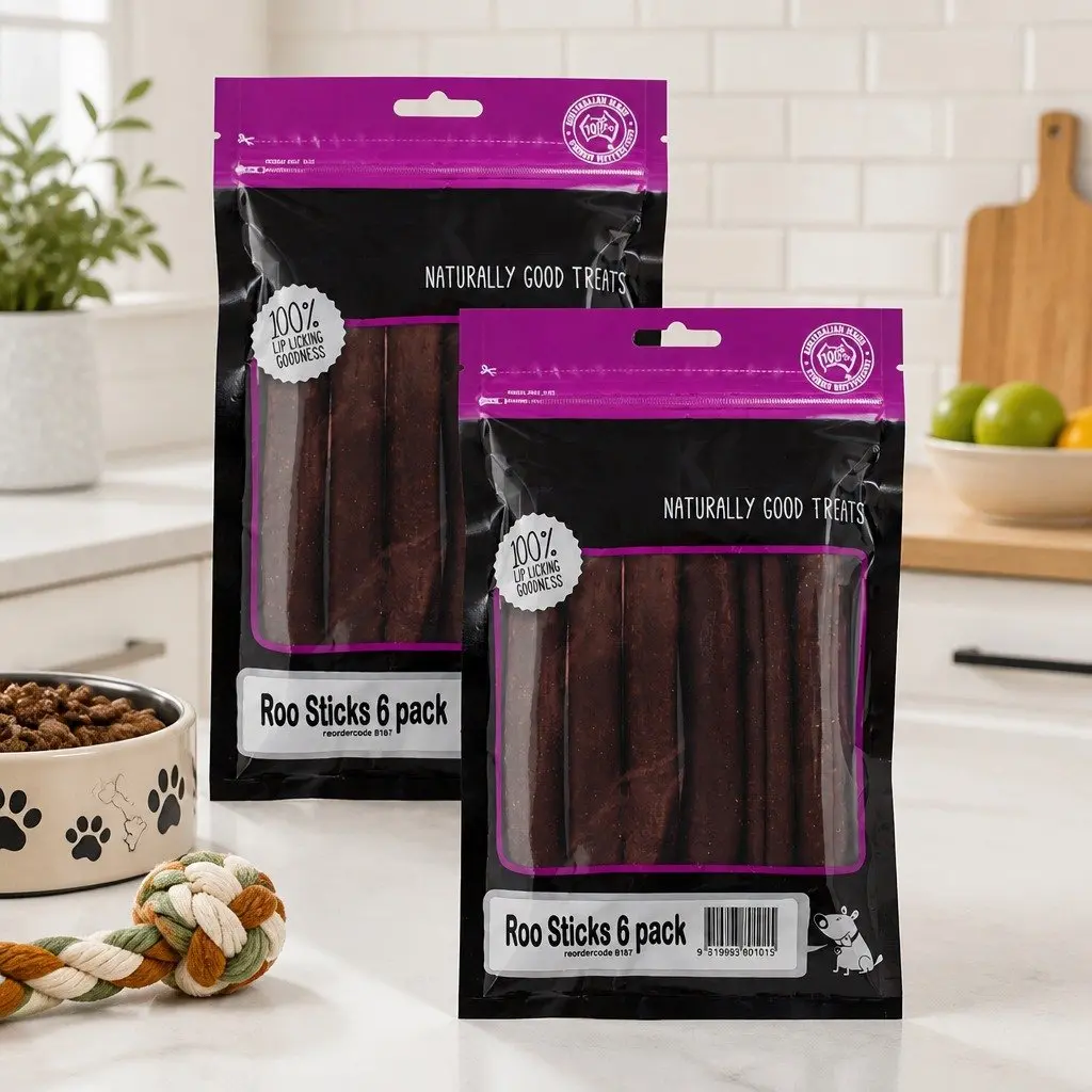 Kangaroo Meat Dog Treats Sticks 6 Pack x 2 High Protein