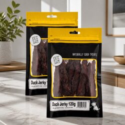 High-Quality Duck Jerky Dog Treats 120g x2 Pack