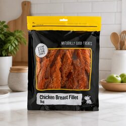 Chicken Breast Fillets 1kg Air Dried Natural Dog Treats High Protein Low Fat