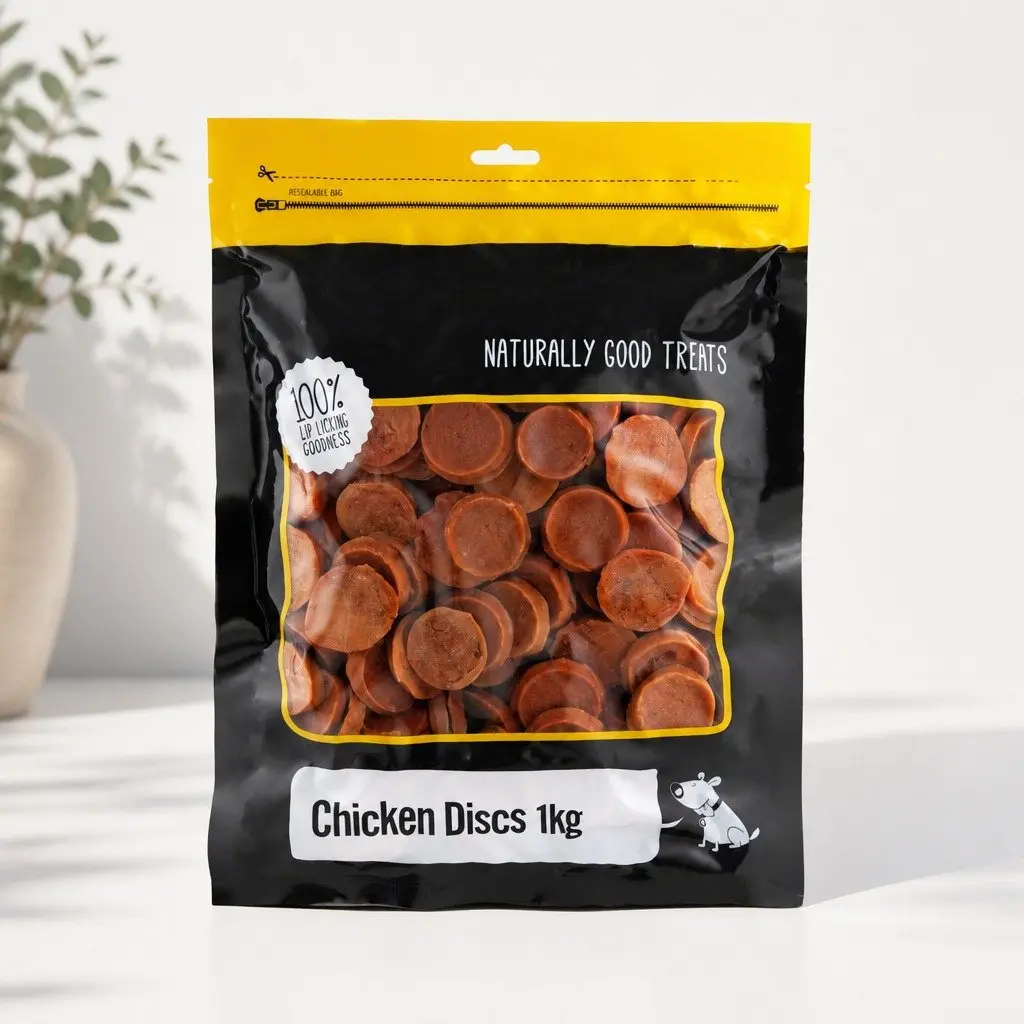 High Protein Chicken Discs 1kg Oven Baked Dog Treats