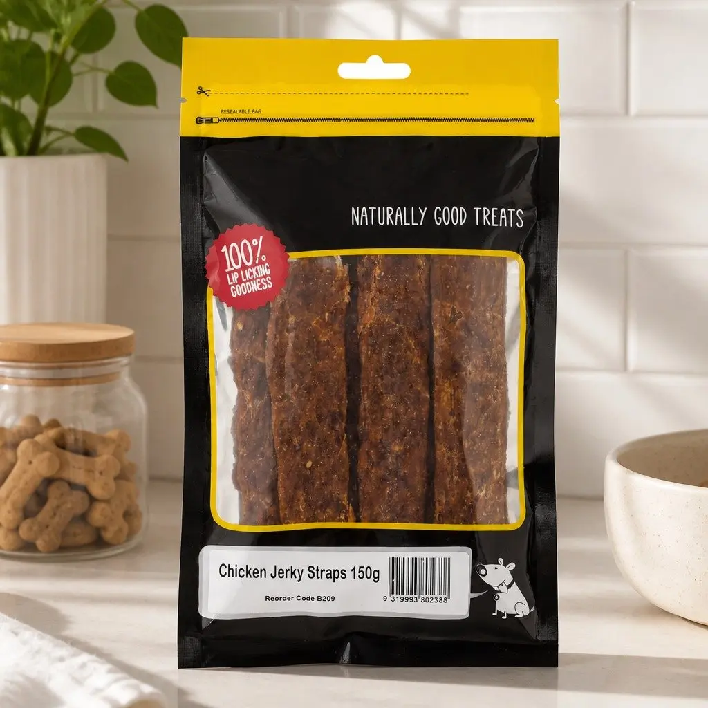 Dog Treats Chicken Jerky Straps Natural Soft Chewy 150g High Protein Snack