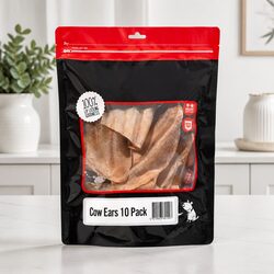 Cow Ears Dog Treats 10 Pack Natural Air Dried Chewy Pet Chew High Protein Low