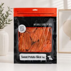 Premium 1kg Sweet Potato Slice Dog Treats - Air Dried