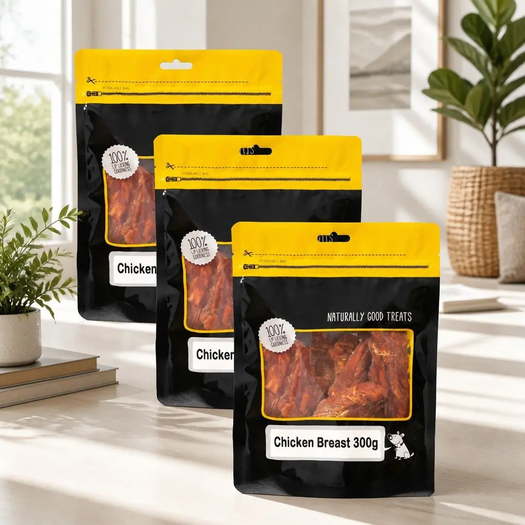 High Protein Dog Treats with Real Chicken Breast 300g x 3