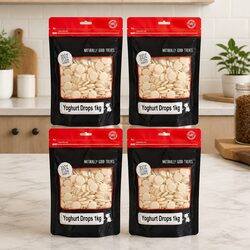 Natural Low Salt Dog Yoghurt Drops Training Treats 1kg x4