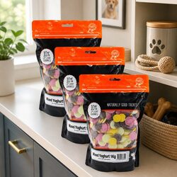 Premium Dog Yoghurt Drops Training Treats 1kg x 3 Pack