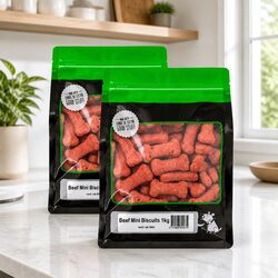 Oven-Baked Mini Beef Biscuits for Small to Medium Dogs