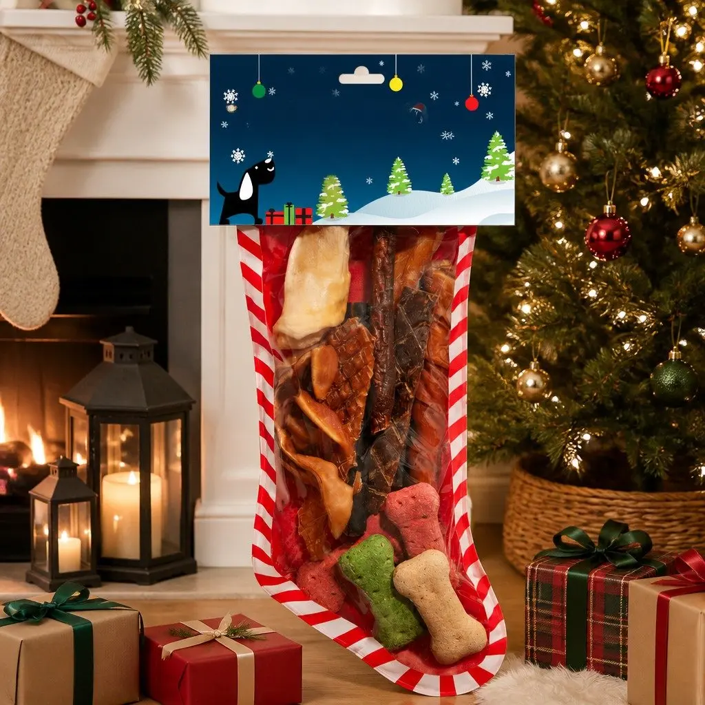 Assorted 15pc Christmas Stocking Dog Treats