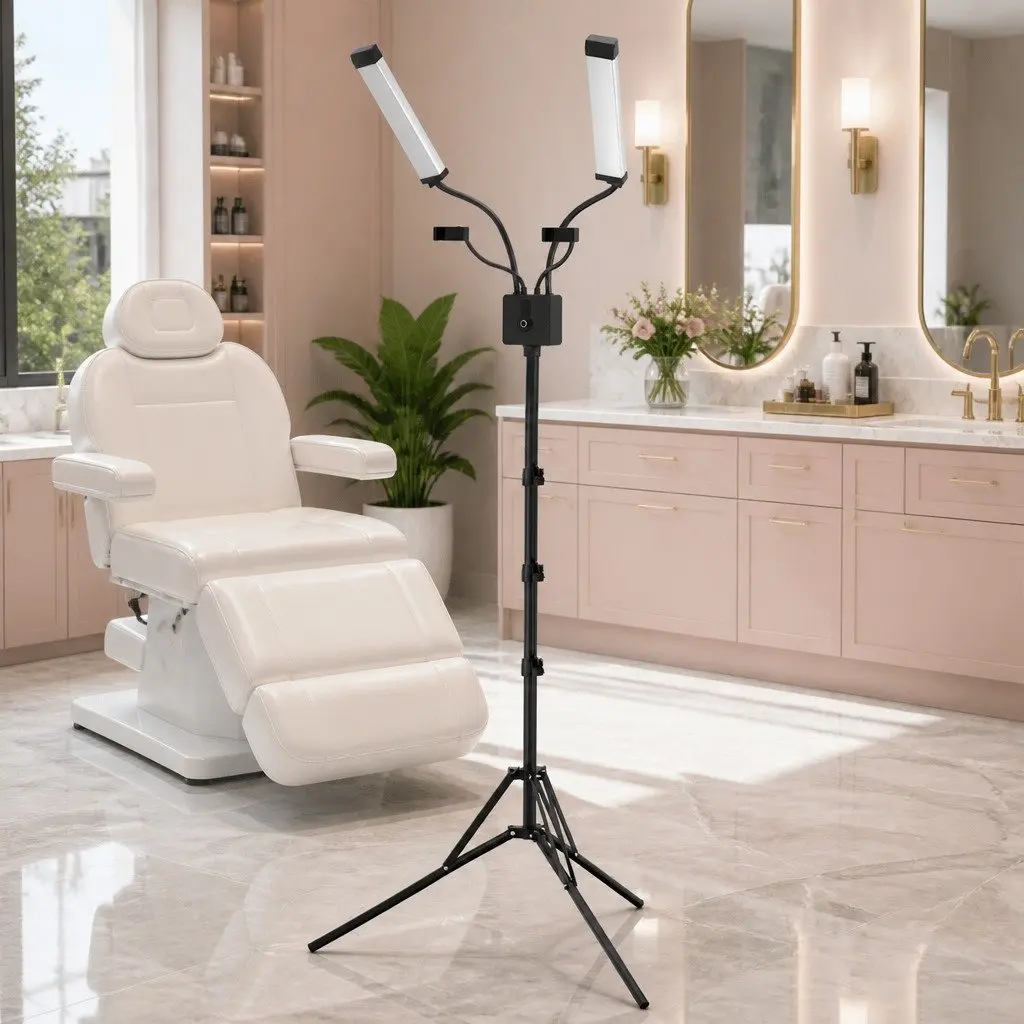 LED Beauty Light Aluminum Alloy Adjustable 360 Rotation Black