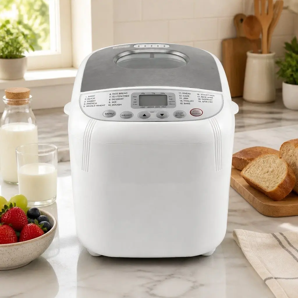 Bread Maker Machine Stainless Steel 2lb White Non-Stick Pan