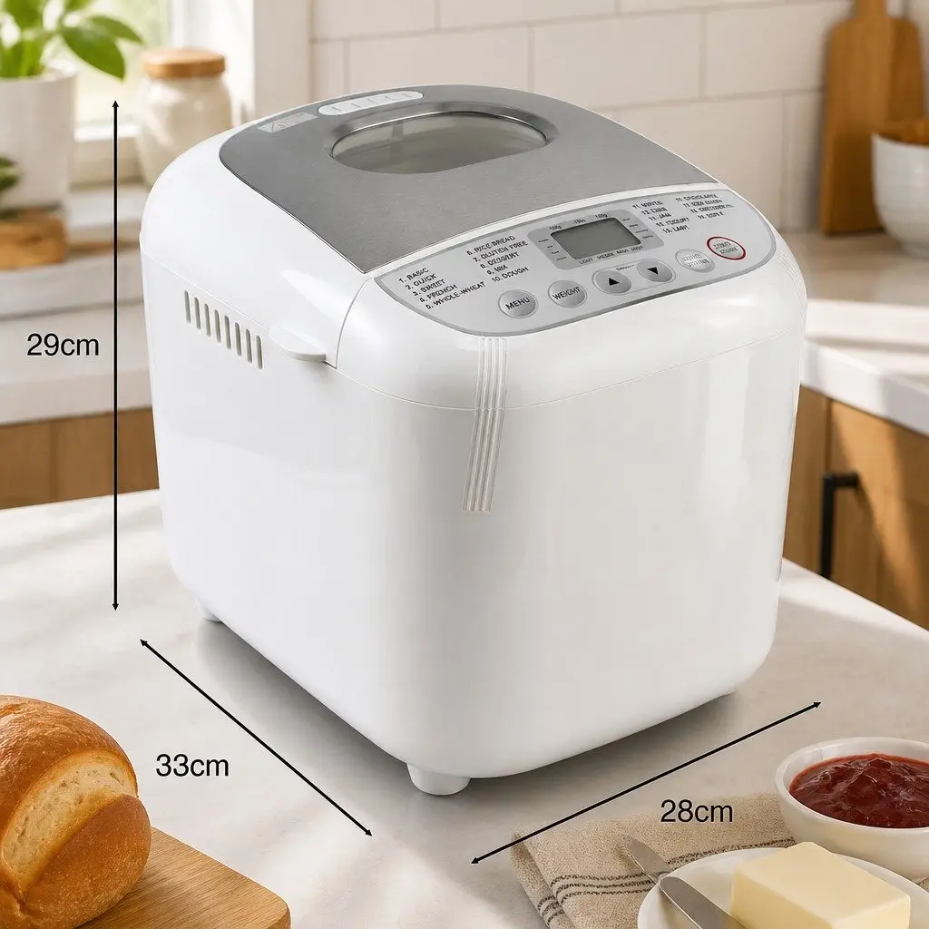 Bread Maker Machine Stainless Steel 2lb White Non-Stick Pan