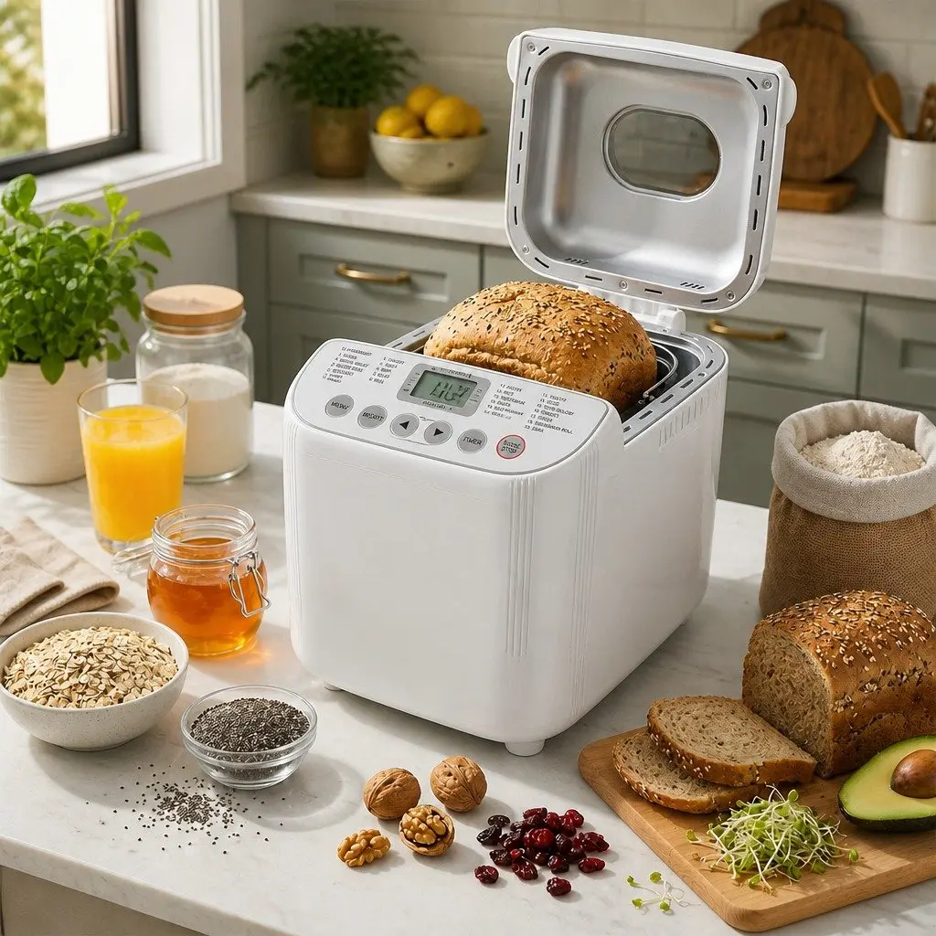 Bread Maker Machine Stainless Steel 2lb White Non-Stick Pan