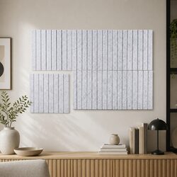Cork Board Tiles 6 Piece Set 30cm Acoustic Felt Panel Grey DIY Wall Display