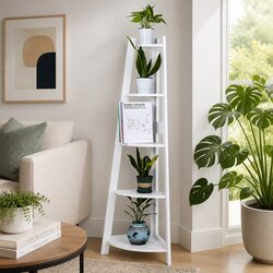 Sturdy 5-Tier Corner Shelf Organizer for Kids' Spaces