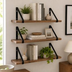 Wooden Floating Shelf for Stylish Wall Storage