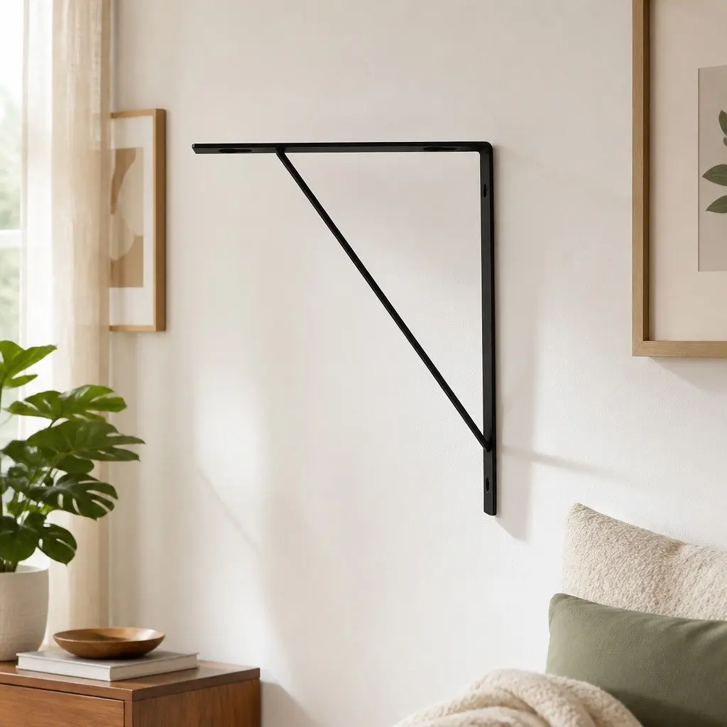 Floating Corner Shelf with Four Tiers