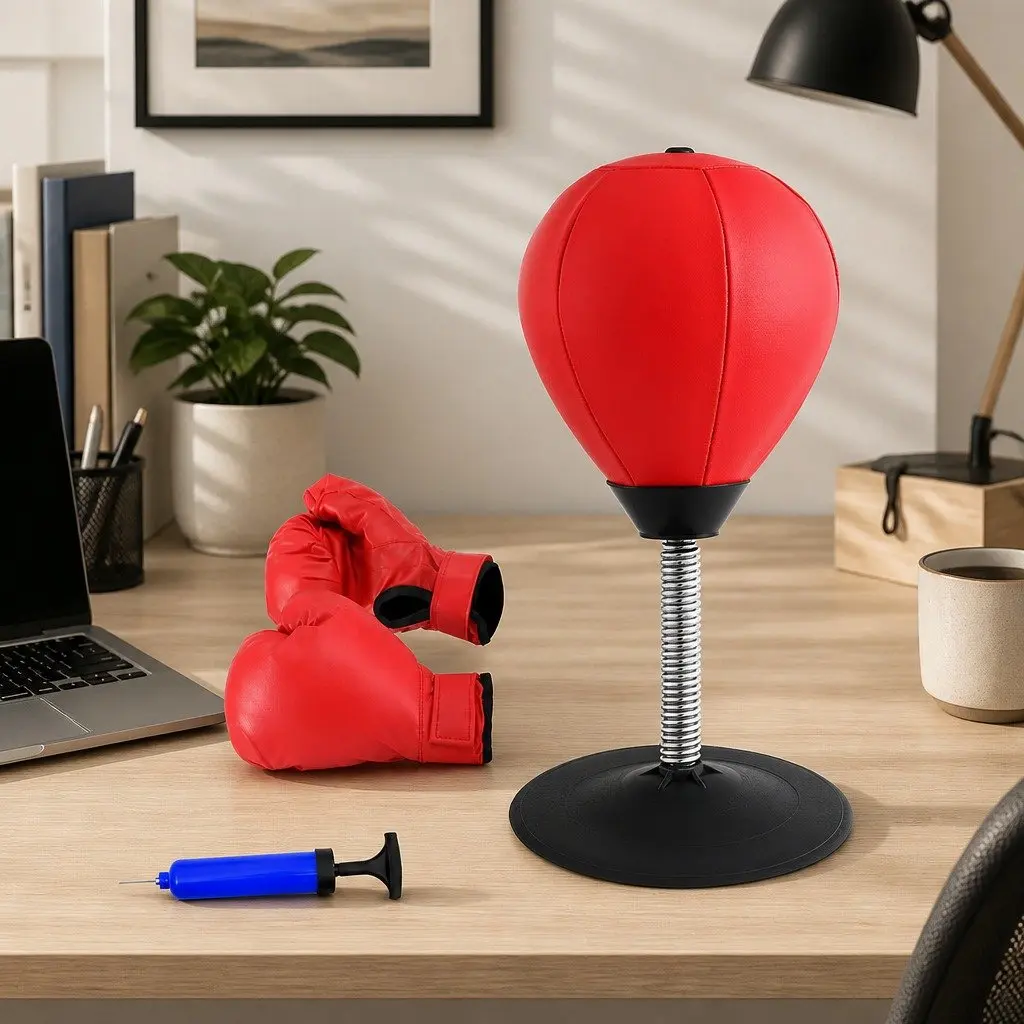 Desktop Punching Bag Stand with Speed Ball Swivel