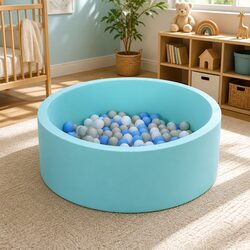 Premium Kids Foam Ball Pit 90cm Blue Play Space